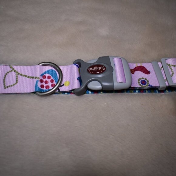 Sublime Pink Dog Collar- 18"-26" Adjustable Collar - Picture 6 of 7
